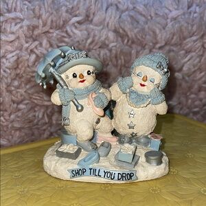 Vintage Snow Buddies Figurine “Shop Till You Drop” ☃️